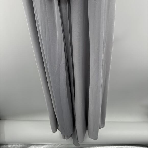 Birdy Grey Chicky Mesh Convertible Bridesmaid Maxi Dress in Silver Sz M NEW - Picture 8 of 13